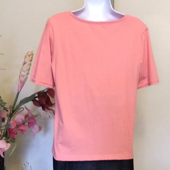 NWT Womens Summer Tunic Tops Short Sleeve Scoop Neck Casual Loose Blouse M 8 10 - Picture 8 of 9
